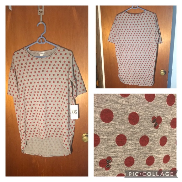 🆕 LuLaRoe •Disney• Minnie Mouse Polka Dot Irma Tunic - Picture 1 of 8